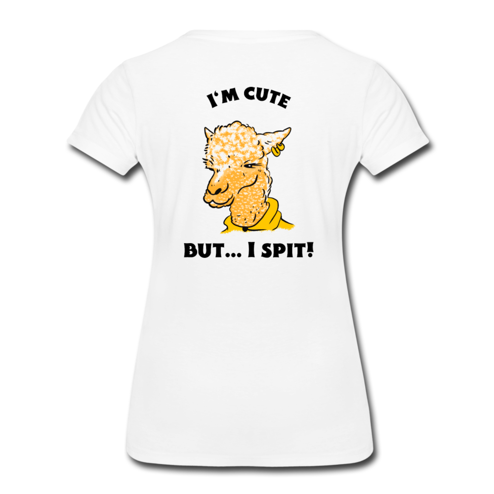 CUTE BUT I SPIT Women’s Premium T-Shirt - white