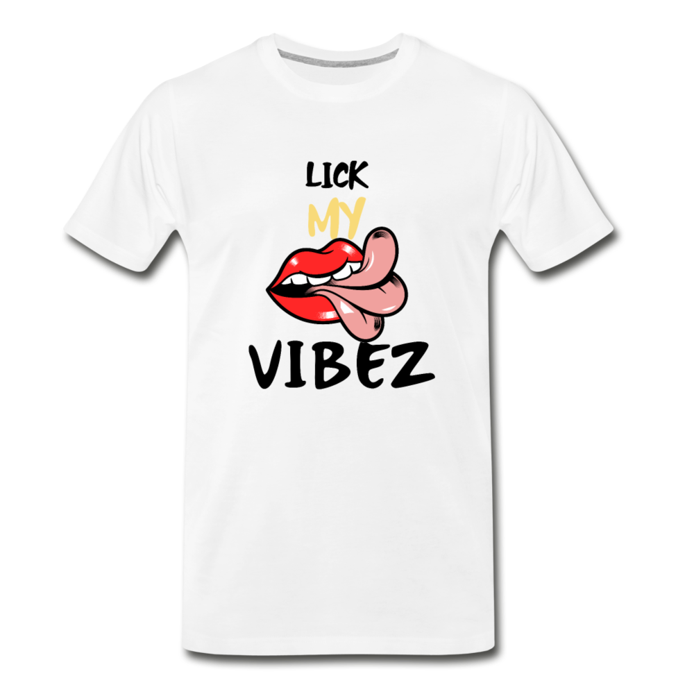 LICK MY VIBEZ Men's Premium T-Shirt - white