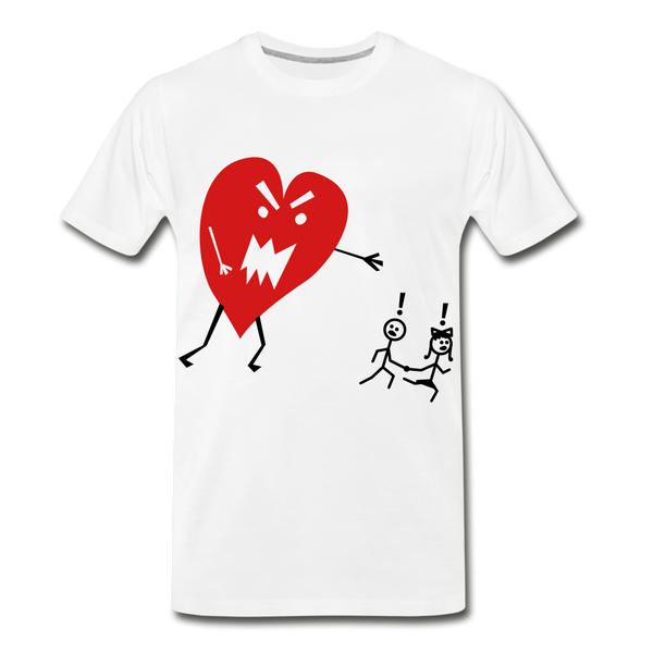 HEART MONSTER Men's Premium T-Shirt - white