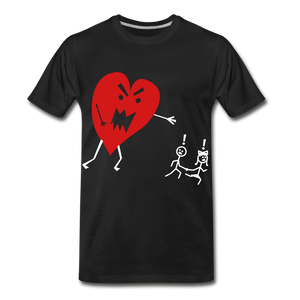 HEART MONSTER Men's Premium T-Shirt - black