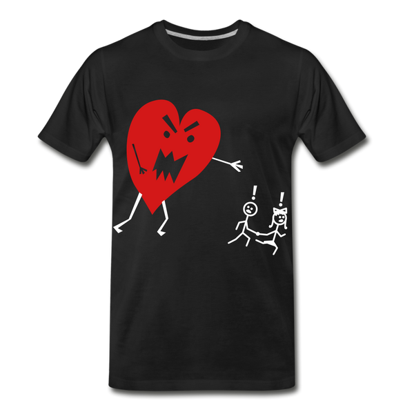 HEART MONSTER Men's Premium T-Shirt - black