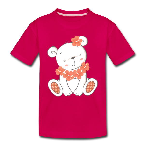 LILLY BEAR Kids' Premium T-Shirt - dark pink