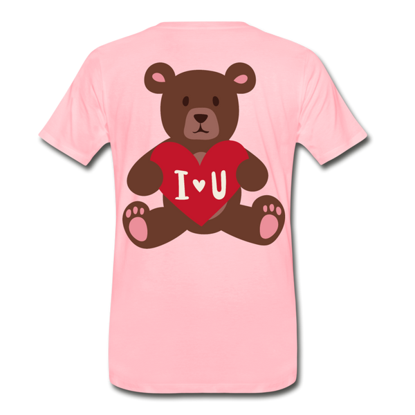 LOVE YOU BEAR Men's Premium T-Shirt - pink