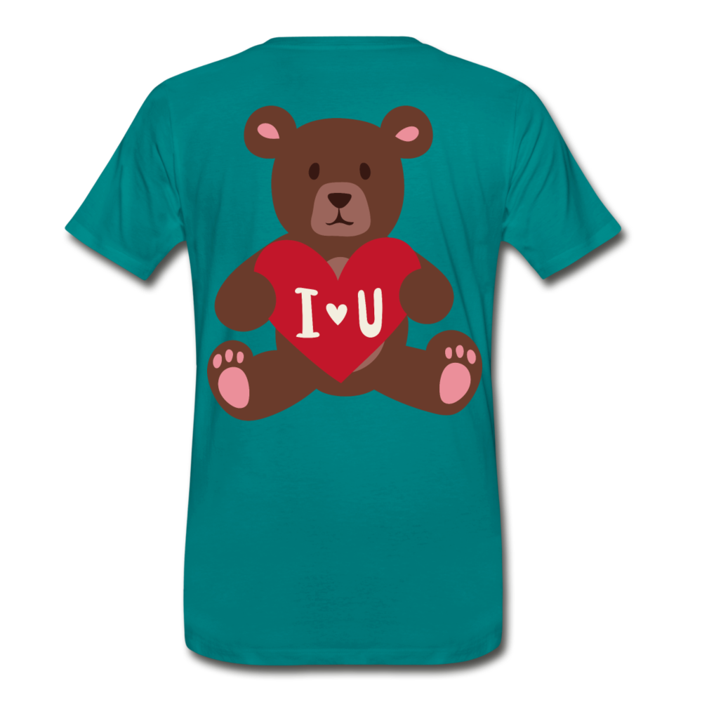 LOVE YOU BEAR Men's Premium T-Shirt - teal