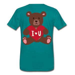 LOVE YOU BEAR Men's Premium T-Shirt - teal