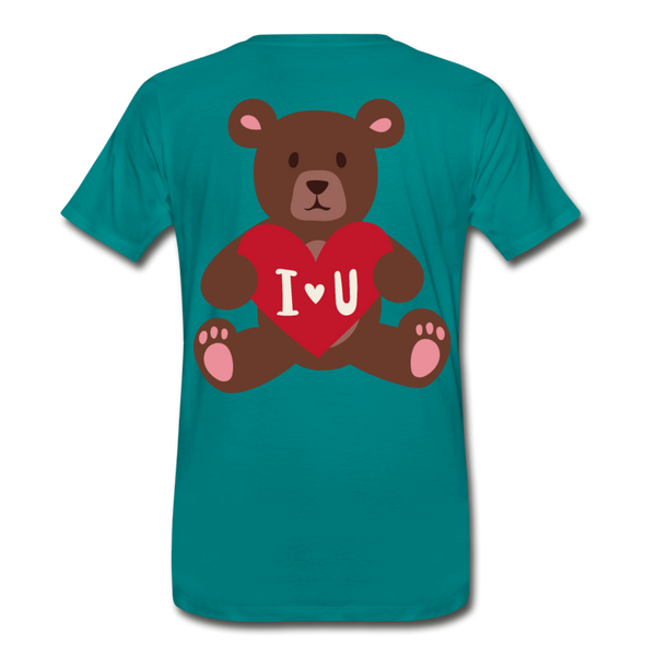 LOVE YOU BEAR Men's Premium T-Shirt - teal