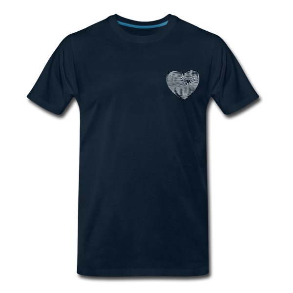 LOVE PRINT Men's Premium T-Shirt - deep navy