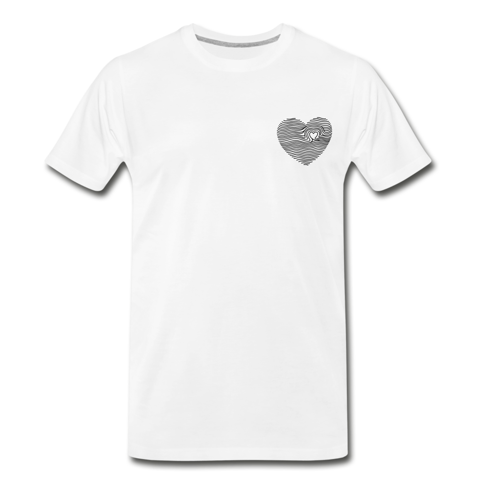 LOVE PRINT Men's Premium T-Shirt - white