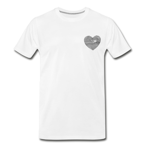 LOVE PRINT Men's Premium T-Shirt - white