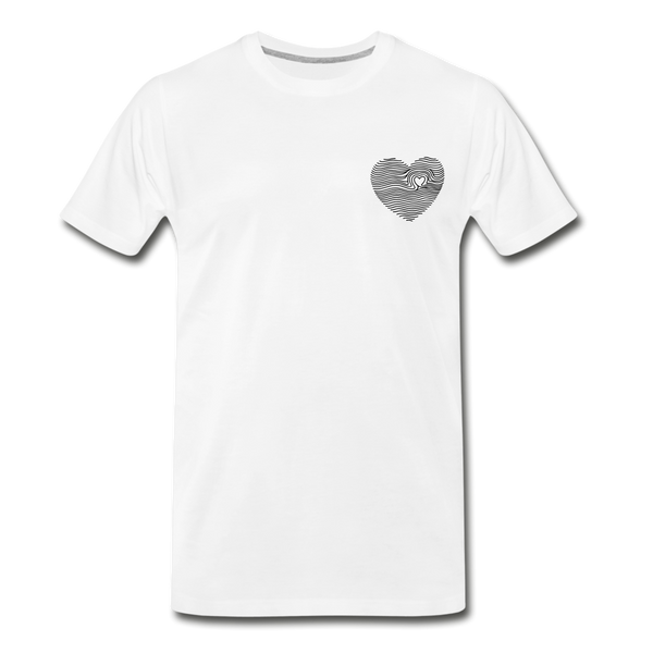 LOVE PRINT Men's Premium T-Shirt - white