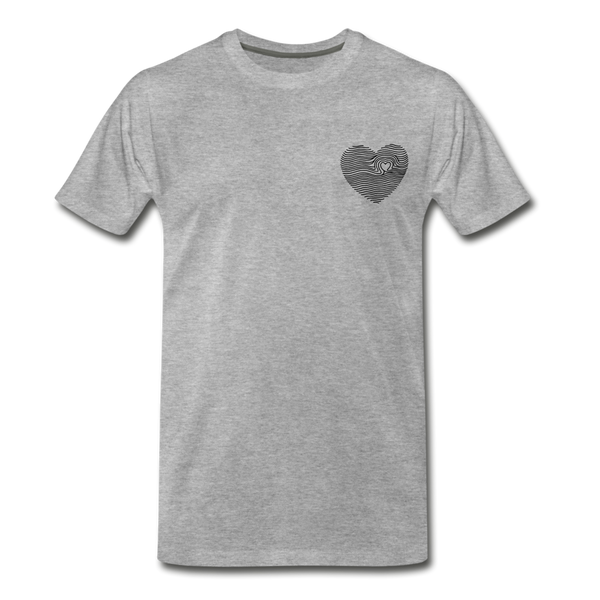 LOVE PRINT Men's Premium T-Shirt - heather gray