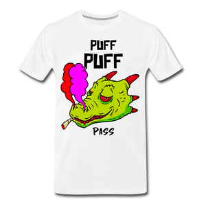 PUFF PUFF DRAGON Men's Premium T-Shirt - white