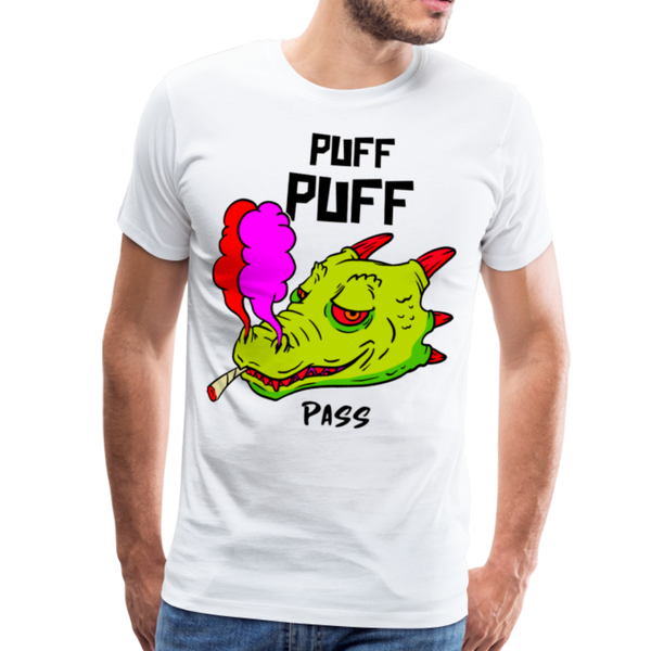 PUFF PUFF DRAGON Men's Premium T-Shirt - white