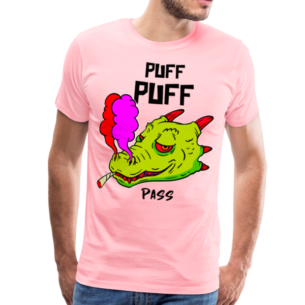 PUFF PUFF DRAGON Men's Premium T-Shirt - pink