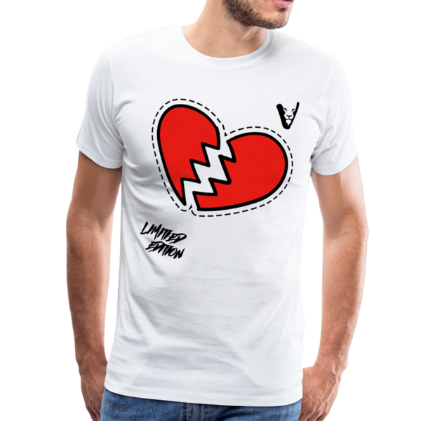 BROKEN HEART STICKER (LE )Men's Premium T-Shirt - white