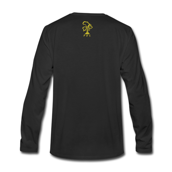 UNAPOLOGETICALLY BLACK Men's Premium Long Sleeve T-Shirt - black