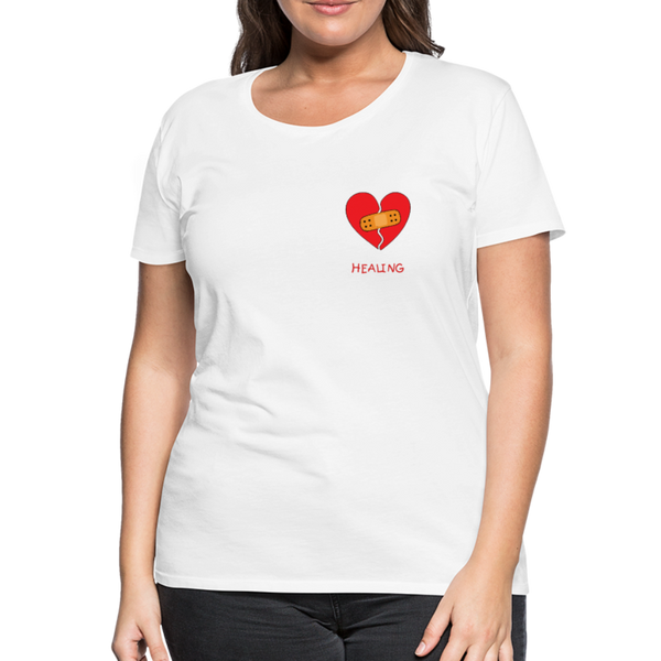 HEALING HEART Women’s Premium T-Shirt - white