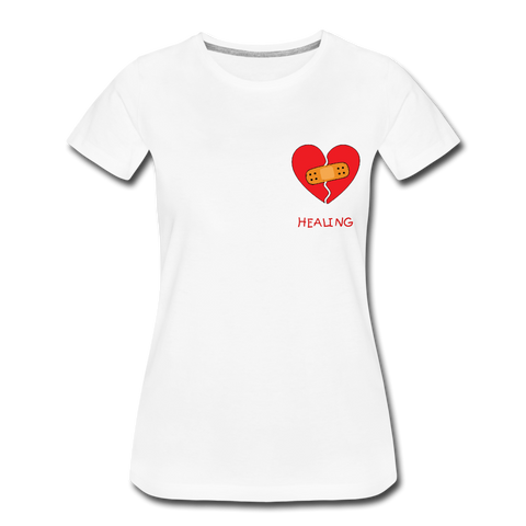 HEALING HEART Women’s Premium T-Shirt - white