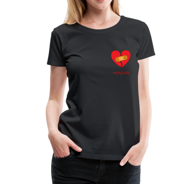 HEALING HEART Women’s Premium T-Shirt - black