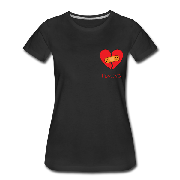 HEALING HEART Women’s Premium T-Shirt - black