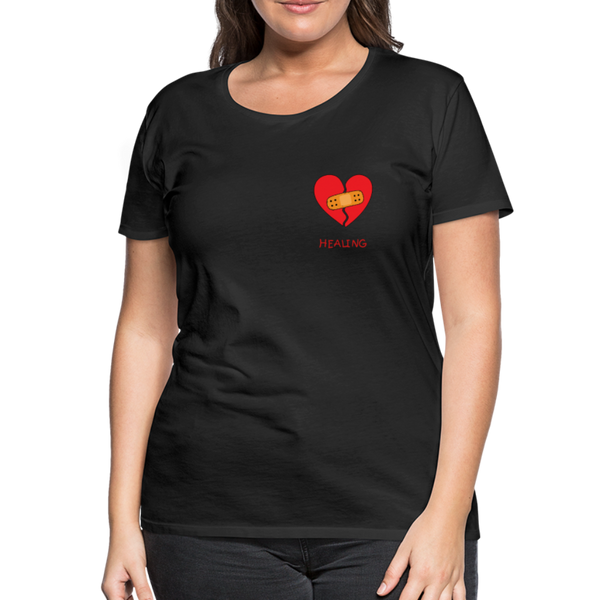 HEALING HEART Women’s Premium T-Shirt - black