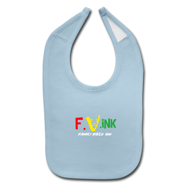 FAMILY VIBEZ INK Baby Bib - light blue