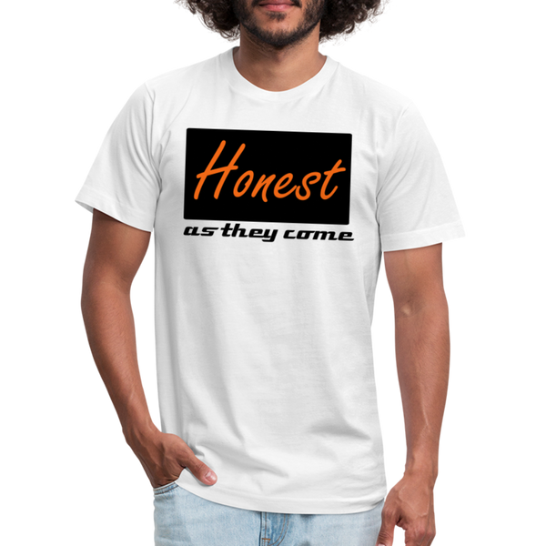 HONEST AS THEY COME Unisex Jersey T-Shirt - white