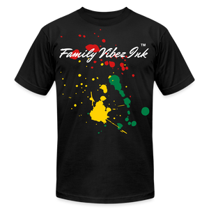 Family Vibez Ink Splatter Unisex Jersey T-Shirt - black