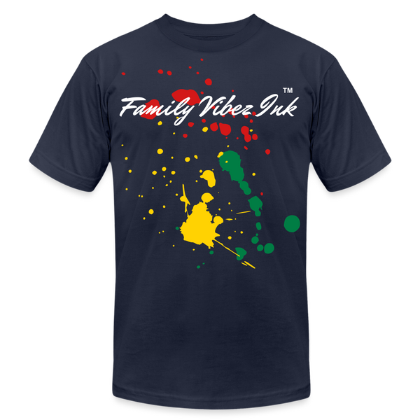 Family Vibez Ink Splatter Unisex Jersey T-Shirt - navy