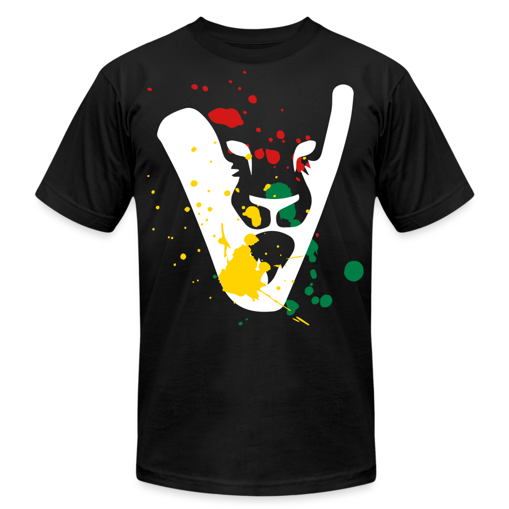 FVI Lion Splatter Unisex Jersey T-Shirt - black