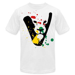 FVI Lion Splatter Unisex Jersey T-Shirt - white