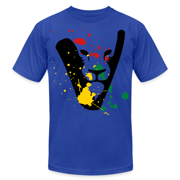 FVI Lion Splatter Unisex Jersey T-Shirt - royal blue