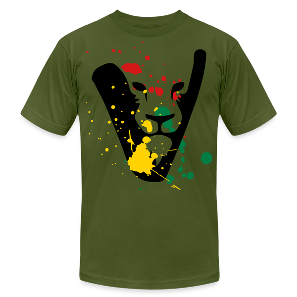 FVI Lion Splatter Unisex Jersey T-Shirt - olive